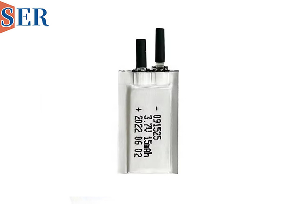 Настроить 3,7V сверхтонкий пакетный элемент 091525 перезаряжаемая литий-полимерная батарея для носимых устройств