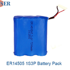 Батарея металла лития размера 2/3A батареи 1S3P 3.6V 7.2V 10.8V ER 2/3A ER14505 Li SOCL2