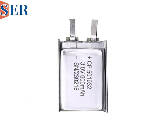 Подгоняйте батарею пакета основного лития батареи CP501932 3v 600mAh марганца лития мягкую