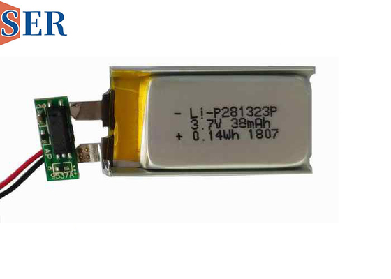 LP281323 3.7v 38mAh перезаряжаемая литий-полимерная батарея с FPC кабелем для беспроводных наушников
