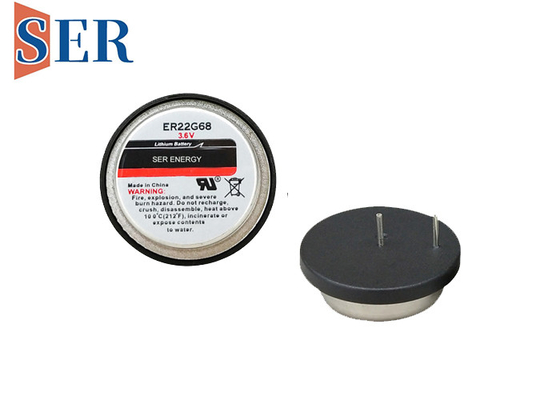 Тип 3.6V пряжки клеток вафли батареи ER22G68 LiSOCl2 не перезаряжаемые