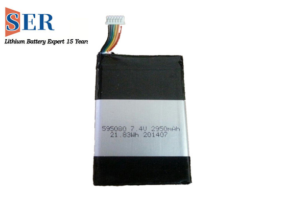 Подгоняйте клетку полимера иона лития BQ27200 батареи 7.4V Lipo 595080 полимера лития