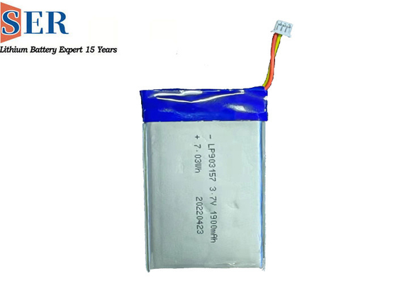 Прямоугольный пакет 2.75wh 1900mAh батарей 3.7V полимера Li-иона одноячеистый плоско призменный